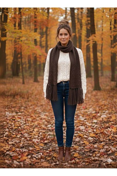 As Reyon Saçaklı Triko Atkı Şal