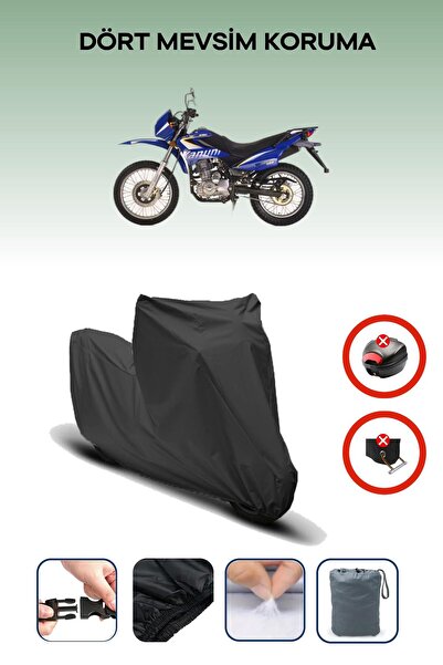 Breen قفل حقيبة خلفية أسود غير متوافق مع كانوني إندورو 200، قماش متوافق مع الدراجات النارية، 4 مواسم