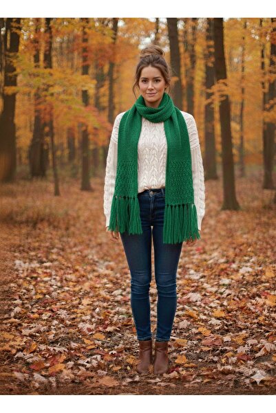 As Reyon Saçaklı Triko Atkı Şal