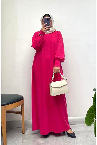 NİSUM MODA Corded Fabric Long Ferace