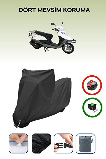 Breen Black Lock Compatible Abush Speedy 100I Compatible Motorcycle Tarpaulin...