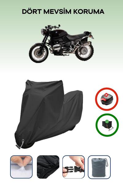 Breen قماش أسود متوافق مع دراجة نارية BMW R 1100 R مقاوم للماء
