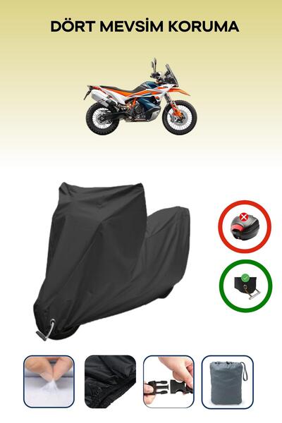 Breen غطاء دراجة نارية متوافق مع KTM 890 Adventure متوافق مع اللون الأسود مقاوم للماء