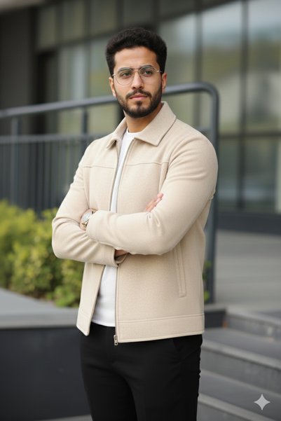 ziqsaq Erkek Spor Crop Kaşe Ceket