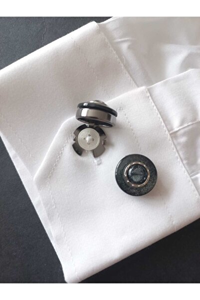 Kravatistan Tüm gömleklere uyumlu düğmeye geçmeli kol düğmesi