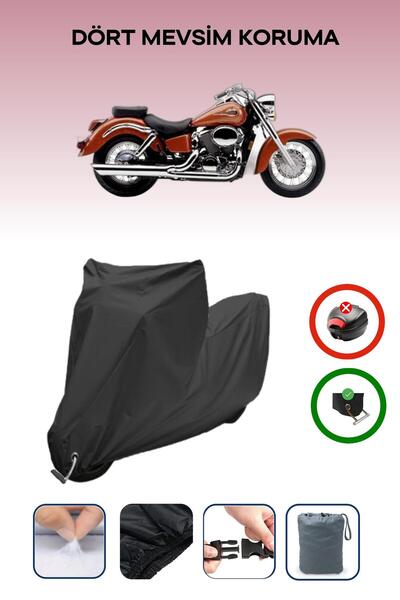 Breen قماش أسود متوافق مع دراجة نارية هوندا VT 750 شادو إيه سي إي مقاوم للماء