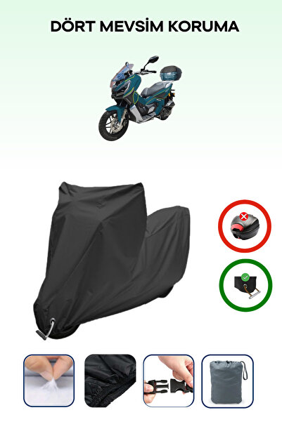 Breen Black Lock Compatible King Motor Arneb 150 Compatible Motorcycle Tarpau...