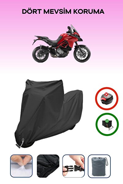 Breen قماش دراجة نارية متوافق مع دوكاتي مولتيسترادا متوافق مع اللون الأسود مقاوم للماء