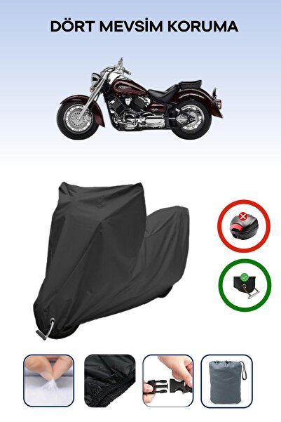 Breen غطاء دراجة نارية متوافق مع ياماها XVS 1100 دراج ستار، مقاوم للماء، باللون الأسود