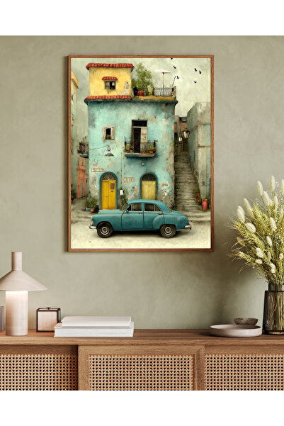 woodhomeworks Tek Parça Salon Ofis Dekor Tablo tek başına sanat