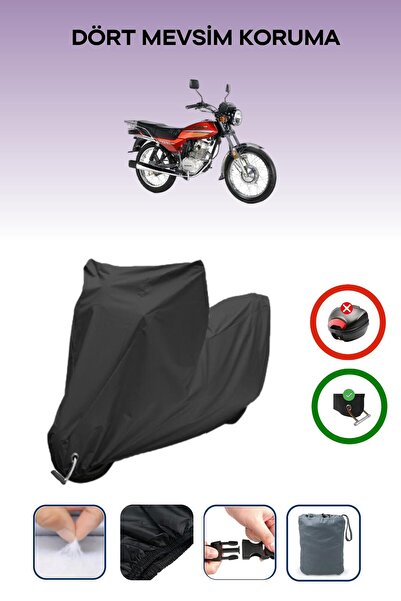 Breen قماش أسود متوافق مع دراجة نارية هوندا CGL 125 مقاوم للماء