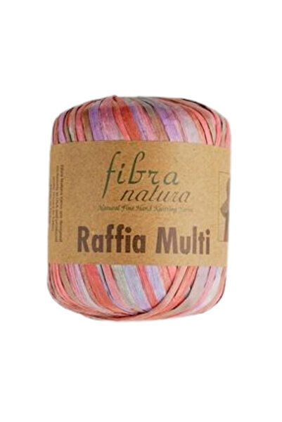 Fibra Natura Raffia Multi %100 Viscose – 35 g 80 m Medium Thickness Marbled K...