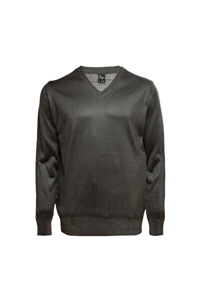 Baran Işık Пуловер с V-образно деколте от фина вълна