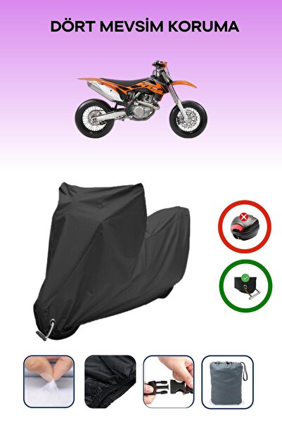 Breen غطاء دراجة نارية متوافق مع KTM 450 SMR متوافق مع اللون الأسود مقاوم للماء