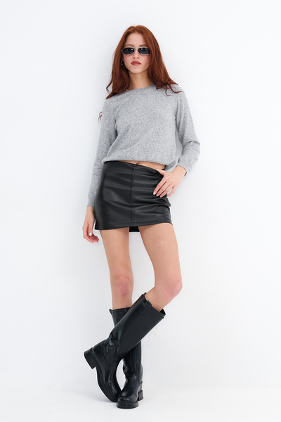 Addax Fusta mini din piele artificială E18009