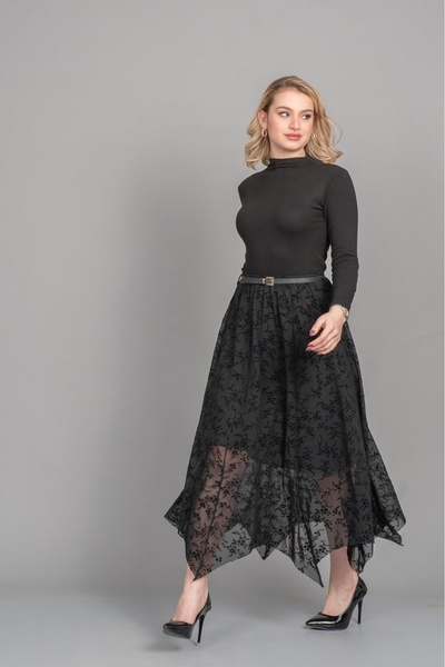 MissVina Asymmetrical Elegance Tulle Skirt 6845