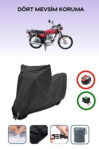 Breen غطاء دراجة نارية متوافق مع محرك الفولاذ الأسود متوافق مع فيكتوري 125 مقاوم للماء