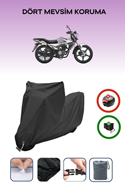 Breen Black Lock Compatible Rks Rk125-R Compatible Motorcycle Tarpaulin Water...