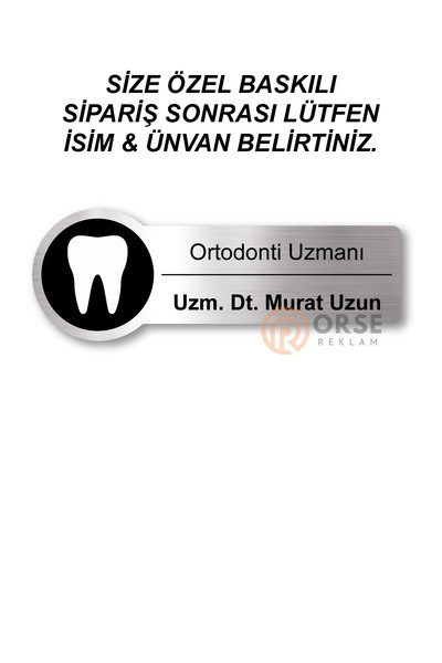 Diş Hekimi Dişçi Yaka Kartı