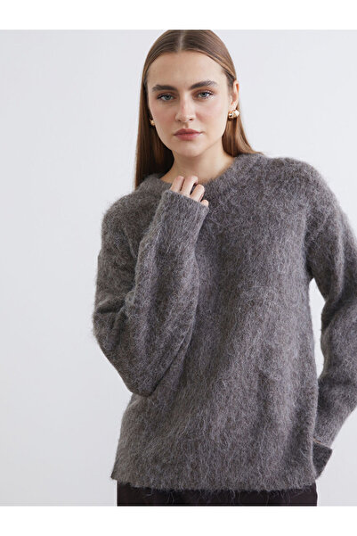 LC Waikiki UZG Store'den Stilinizi Oluşturun Kahverengi Bisiklet Yaka Kadın Triko Kazak