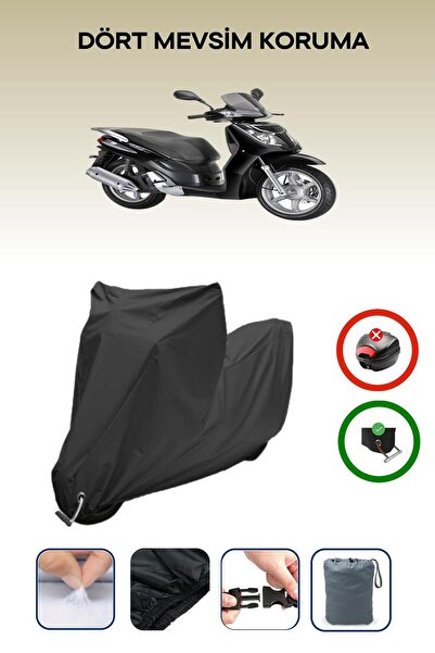 Breen Black Lock Compatible Rks Outlook 150 Compatible Motorcycle Tarpaulin W...
