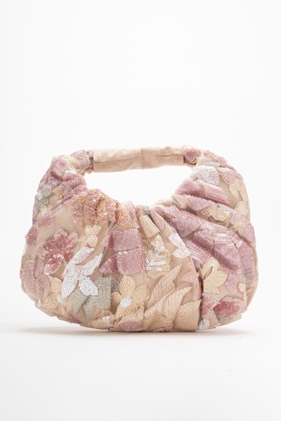 Lizy Shoes Mini geantă de mână pentru femei, brodată cu paiete