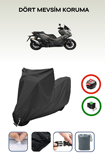 Breen قماش أسود متوافق مع دراجة نارية هوندا ADV 350 مقاوم للماء