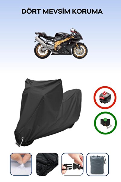 Breen Black Lock Compatible Aprilia Rsv Mille Compatible Motorcycle Tarpaulin Waterproof