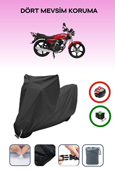 Breen Black Lock Compatible Mondial 100 Mg Prince Compatible Motorcycle Tarpa...