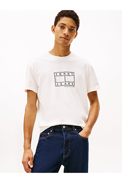 Tommy Hilfiger Erkek TJN Regular Center Flag T-shir