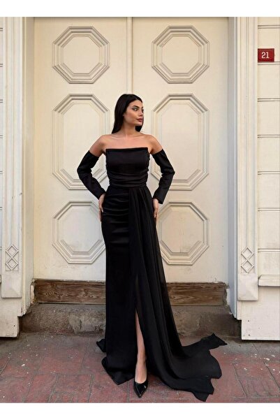 Modafeminen Scuba Strapless Long Dress 583382 Black