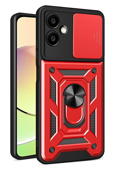 Nezih Case Samsung Galaxy A07 Compatible Magnetic Stand Sliding Cover with Ca...