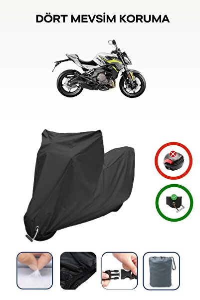 Breen Black Lock Compatible Cfmoto 650Nk Compatible Motorcycle Tarpaulin Wate...