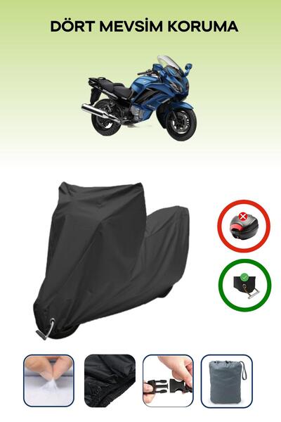 Breen Black Lock Compatible Yamaha Fjr 1300 Compatible Motorcycle Tarpaulin W...