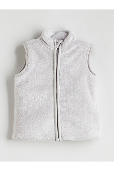 LC Waikiki Hera Fashion'dan Gri Dik Yaka Pelüş Erkek Bebek Yelek