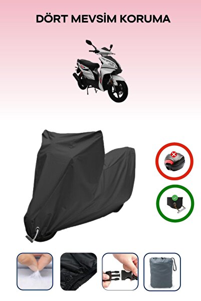 Breen Black Lock Compatible Mondial 100 Ardour Compatible Motorcycle Tarpauli...