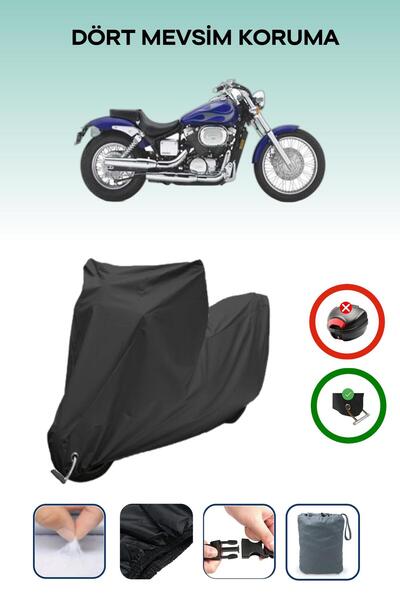 Breen Black Lock Compatible Honda Shadow Spirit 750 Compatible Motorcycle Tarpaulin Waterproof