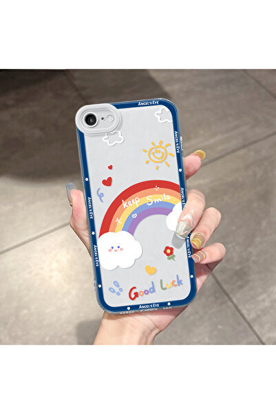 Hontinga حافظة هاتف من السيليكون الناعم بألوان قوس قزح متوافقة مع هاتف iPhone...