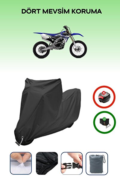 Breen Black Lock Compatible Yamaha Yz 250 F Compatible Motorcycle Tarpaulin W...