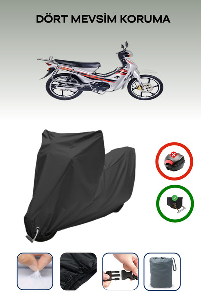 Breen Black Lock Compatible Falcon Kmt 50 Magic Compatible Motorcycle Tarpaulin Waterproof