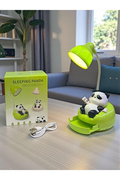 Led PANDA KİTAP OKUMA & GECE LAMBASI (ÇEKMECELİ,TELEFON TUTUCULU)