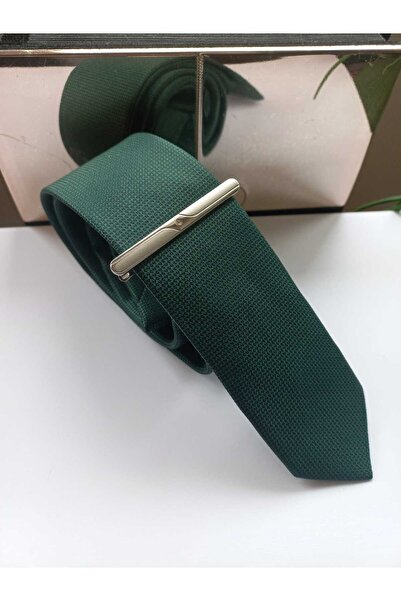 Kravatistan مشبك ربطة عنق منقوش باللون الفضي مقاس 6 سم