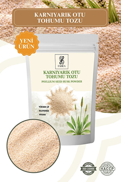Fahra Karnıyarık Otu Tohumu Tozu 150gr- (Psyllium Powder)– Sindirim Destekleyici Lif Kaynağı