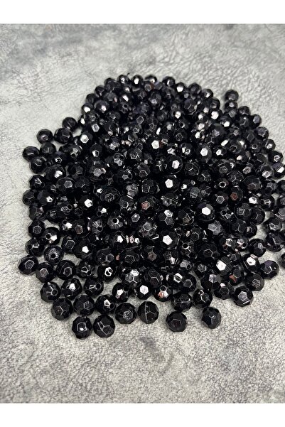 Mos Tespih 10 Gram 10mm Akrilik Janjanlı Siyah Boncuk (24-26 Boncuk)