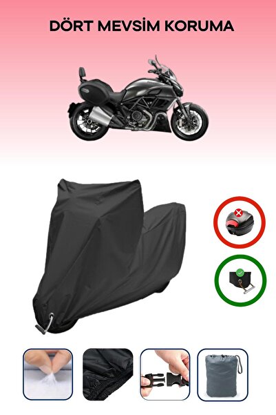 Breen غطاء دراجة نارية متوافق مع دوكاتي ديافيل سترادا متوافق مع اللون الأسود ...