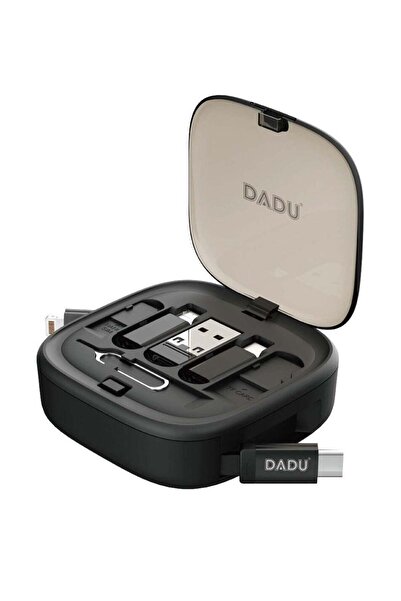 DADU USB Adapter Storage Box with Retractable USB-C to USB-C Charging Cable