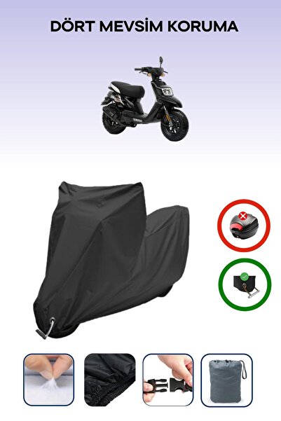 Breen Black Lock Compatible Yamaha Bw's 50 Compatible Motorcycle Tarpaulin Wa...