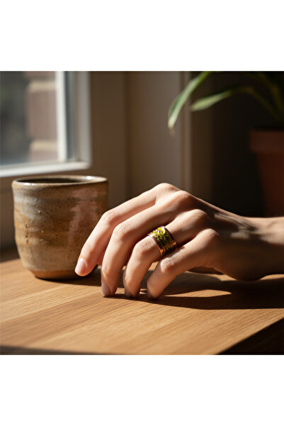 Brandsmiths Green Wrinkled Ring