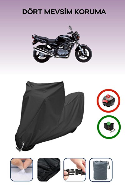 Breen قماش دراجة نارية متوافق مع كاواساكي ER-5 متوافق مع اللون الأسود مقاوم للماء