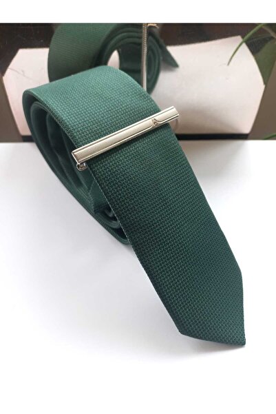 Kravatistan مشبك ربطة عنق منقوش باللون الفضي مقاس 6 سم